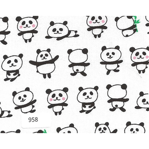 <strong>Cute</strong> Cartoon Panda <strong>Print</strong> Woven Organic Cotton <strong>Fabrics</strong> India - Product Image 1
