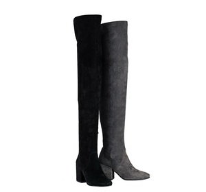<span class=keywords><strong>Botas</strong></span> de piel por encima de la rodilla para <span class=keywords><strong>mujer</strong></span>, estilo italiano, piel auténtica, esbelta - Product Image 6