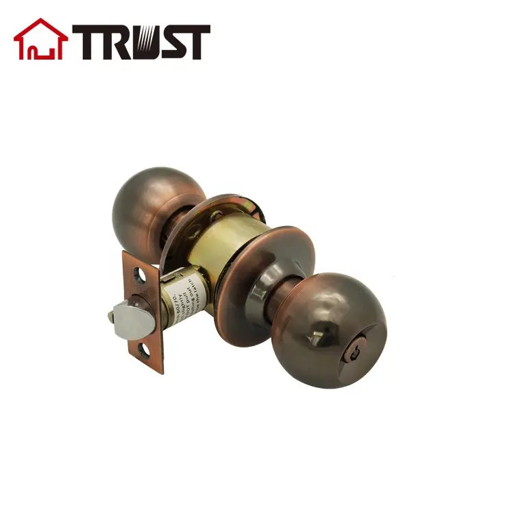 TRUST 3871-AC Interior Security DoorknobとLockとKeys Ball Indoor Entry Handle Lockset