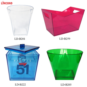 Lincond Populaire Stijlen Factory Supply Voedsel Veilig PS Acryl Clear Tarwe Biologisch Afbreekbaar <span class=keywords><strong>Plastic</strong></span> Ijsemmer