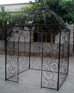 في الهواء الطلق شرفة حديقة مع كراسي الحديد المطاوع العريشة - Product Image 2