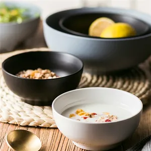 Best Selling Concise Style Cheap Prices Matte Salad Ramen Bowl Ceramic