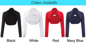 BP Women Comfortable Modal <strong>Red</strong> Long Sleeve Bolero Shrug <strong>Crop</strong> <strong>Top</strong> BP000114-3 - Product Image 5