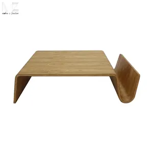 Wholesale Nordic Classic Design Reproduction Laminated Veneer Lumber coffee table Japanese Floor Curved Bentwood Low Tea Table