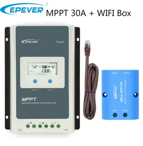 EPEVER — contrôleur de Charge MPPT pour panneaux solaires, 12V/24V, 30A, contrôleur de Charge de batterie, avec boîte WIFI