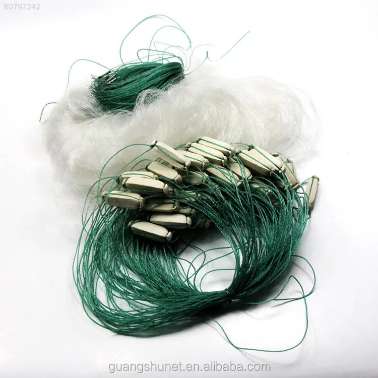 Rede de pesca de plástico/rede grande/verde pe, saco tecido plástico ou como o monofilamento de peixes exigido, branco e azul gs yw01