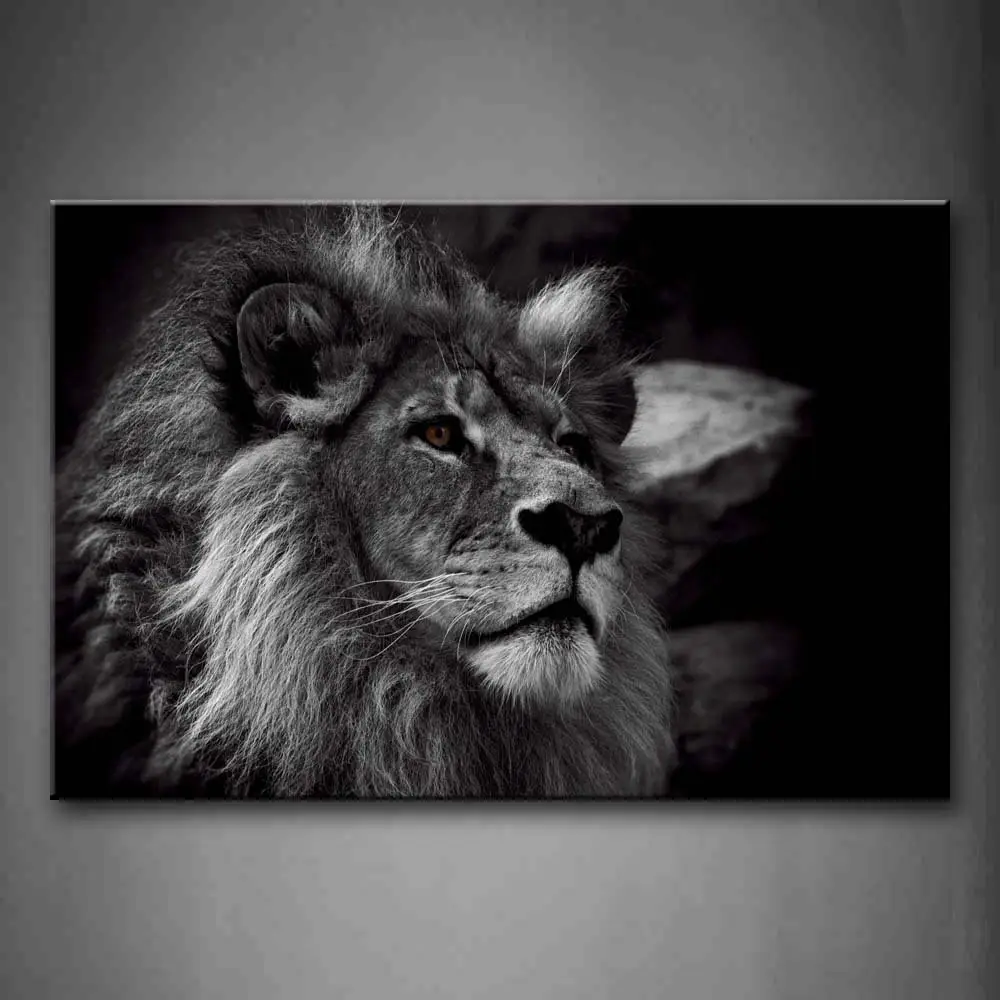 Cheap Custom Animal Photo Canvas Print HD Lion Picture Painting Wall Art Decoration