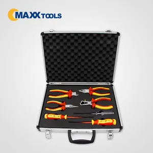 7pcs professional VDE hand tools set in aluminium case