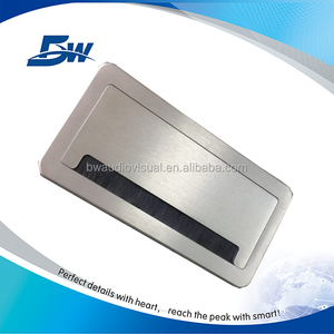 Nhôm Giấu Kín Flip Up Ổ Cắm Đa Năng/Ổ Cắm Máy Tính Để Bàn Với Bàn Chải Cover - Product Image 3