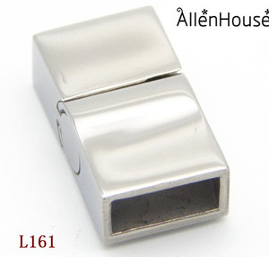 चीन निर्माण तेजी से वितरण 11.5x6mm सादे फ्लैट गोंद-पर चमड़े के गहने कंगन clasps के ताले शीर्ष गुणवत्ता स्टेनलेस स्टील - Product Image 6