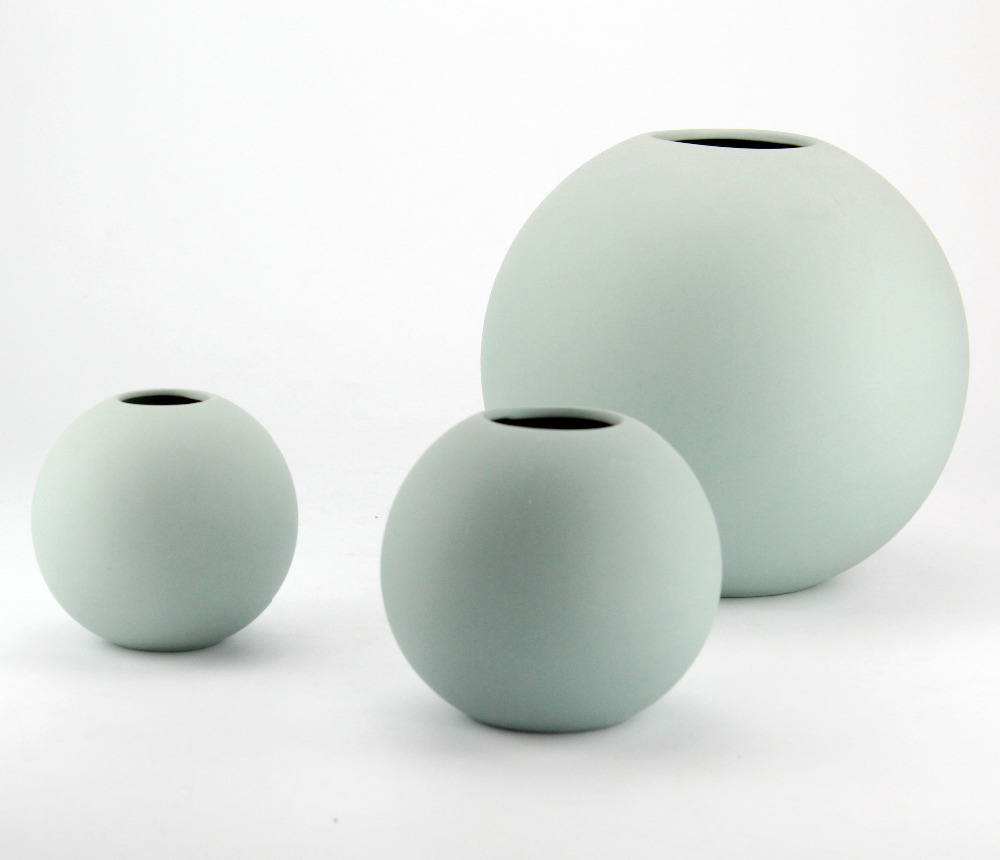 Unique Ronde Forme De Boule En Céramique Vases à Fleurs, élégant Moderne Conception Maîtresse Vase