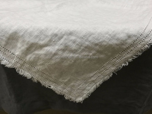 100% Flax <strong>Linen</strong> Napkin <strong>Table</strong> <strong>Cloth</strong> with Raw Edges Decoration - Product Image 2