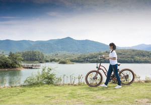 EN15194 <span class=keywords><strong>mujeres</strong></span> playa crucero bicicletas eléctricas empuje para uso de arena - Product Image 2