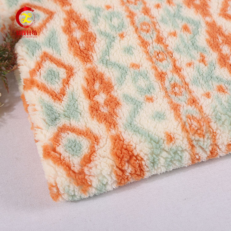 Китайский поставщик текстиля 300d полиэфирная ткань с принтом шерпа флисовая ткань