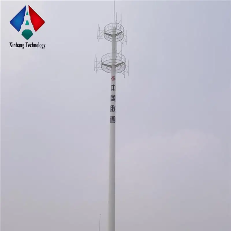 base station 30 meter diversified latest designs tubular steel monopole antenna tower