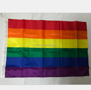 Дешевый в наличии двухсторонний принт 60x90 см 2*3 фута LGBT Радужный Флаг для геев - Product Image 1