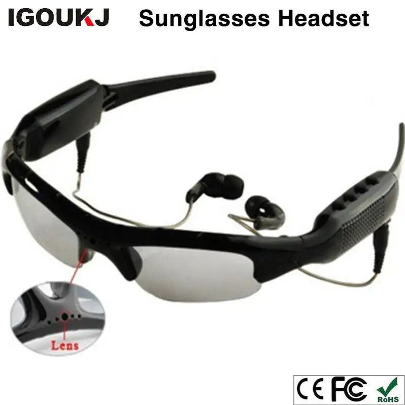 حار بيع كاميرا متعددة الوظائف سماعات رأس لاسلكية النظارات الشمسية سماعة الفيديو للقيادة المحمول نظارات مسجل TF بطاقة MP3