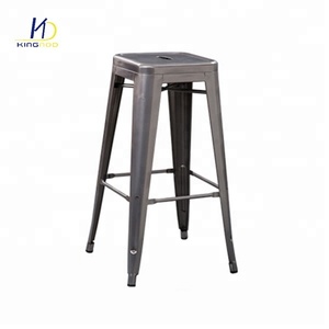 Barato buena calidad apilable Bar muebles silla alta <span class=keywords><strong>Vintage</strong></span> acero Metal taburete de la barra - Product Image 6