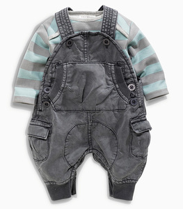 Barboteuse pour nouveau-né <span class=keywords><strong>garçon</strong></span>, salopette en Denim, tenue avec modèle, vente en gros, - Product Image 2