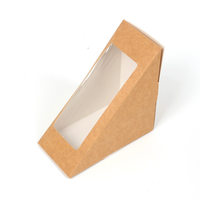 Boîtes d'emballage personnalisées en papier kraft pour croissants/sandwichs avec fenêtre ouverte