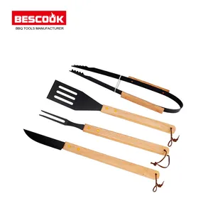 Tenedores giratorios con recubrimiento antiadherente, utensilios para parrilla, cuchillo, pinza, precio de fábrica