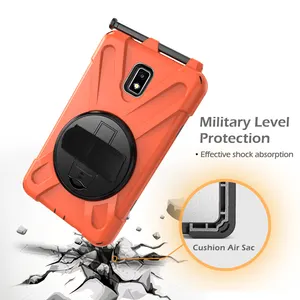 360 Rotation Kickstand Hand Strap Drop Proof Shockproof Protective Case For Samsung Galaxy Tab Active 2 8.0 SM-T390 SM-T395