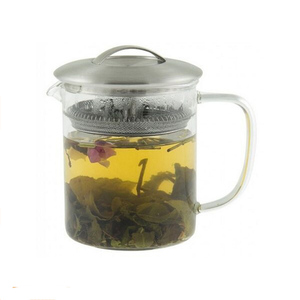 450 ml Main Filtre Thé <span class=keywords><strong>Pot</strong></span> Théière En Verre Pour Faire Bouillir L'eau Avec Couvercle En Acier Inoxydable Infuser - Product Image 1