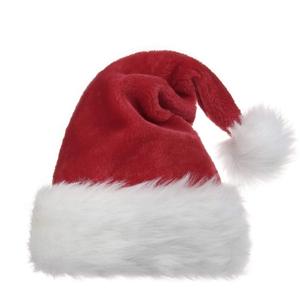 Kids Christmas Santa Hat - Red Slouchy Beanie With White Pom Pom Winter Cap