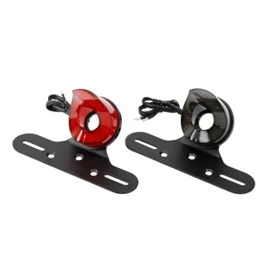 Phổ Xe Máy Phía Sau Tail Đèn Tấm Giấy Phép Bracket Red Đèn Hậu Đèn Phanh Ánh Sáng Cho Xe Đạp Bụi Bẩn