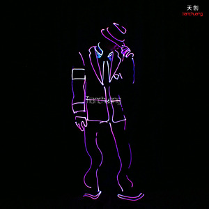 Electro <span class=keywords><strong>techno</strong></span> danza Act LED iluminan trajes con DMX - Product Image 2