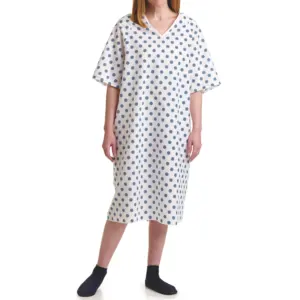 2024 Scrubs Uniforms Manufacturer Customized Short Sleeve Hospital Patient Gown
