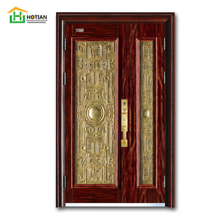 Hotian fancy bên ngoài đôi mẹ và con trai thép an ninh thiết kế cửa giá made in China - Product Image 4