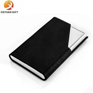 Wholesale Factory Price Leather Business Credit Card Holder with fiahional triangle