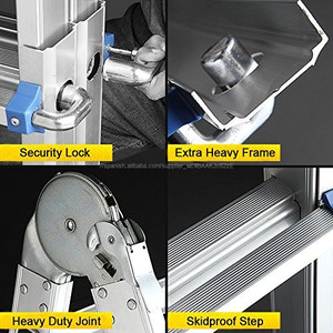 Garantía de Aluminio comercio Multiusos <span class=keywords><strong>Escalera</strong></span>, <span class=keywords><strong>Escalera</strong></span> plegable, <span class=keywords><strong>Escalera</strong></span> de aluminio hidráulico plegable ático escaleras - Product Image 5