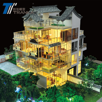 Beautiful design villa house building diorama modelismo arquitectónico