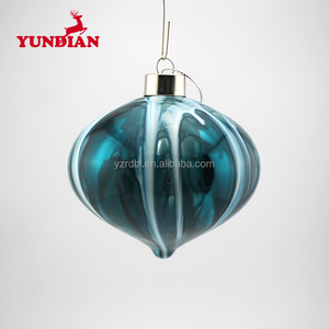 High Quality Hanging Christmas Glitter Glass Blue <strong>Mirror</strong> <strong>Ball</strong> for Decoration - Product Image 2