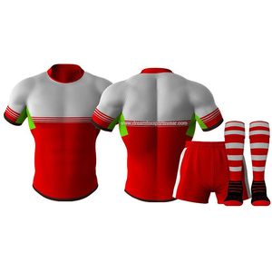 Maillot de <span class=keywords><strong>rugby</strong></span> pour jeunes hommes, ensemble de jersey de l'équipe scolaire personnalisée, avec votre propre logo, 100% polyester, tenue de foot au choix - Product Image 5