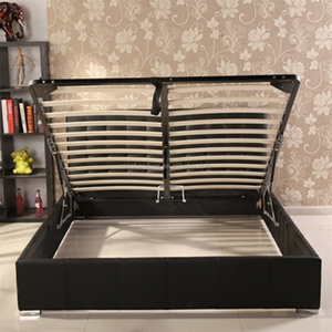 Meuble de chambre à coucher en Faux <span class=keywords><strong>cuir</strong></span> Pu, espace de rangement, Design de <span class=keywords><strong>lit</strong></span> italien avec cristaux, meuble en acier de haute qualité - Product Image 2