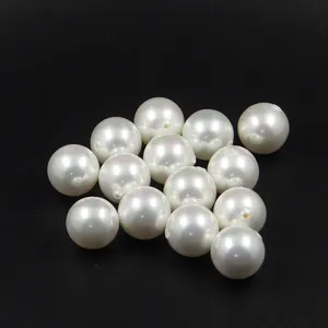 14mm AAA grade loose half drilled natural shell pearl earring