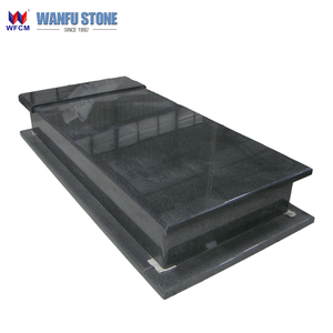 หลุมฝังศพหินแกรนิตสีดำขัดเงาดีไซน์ทันสมัยราคาถูก - Product Image 2