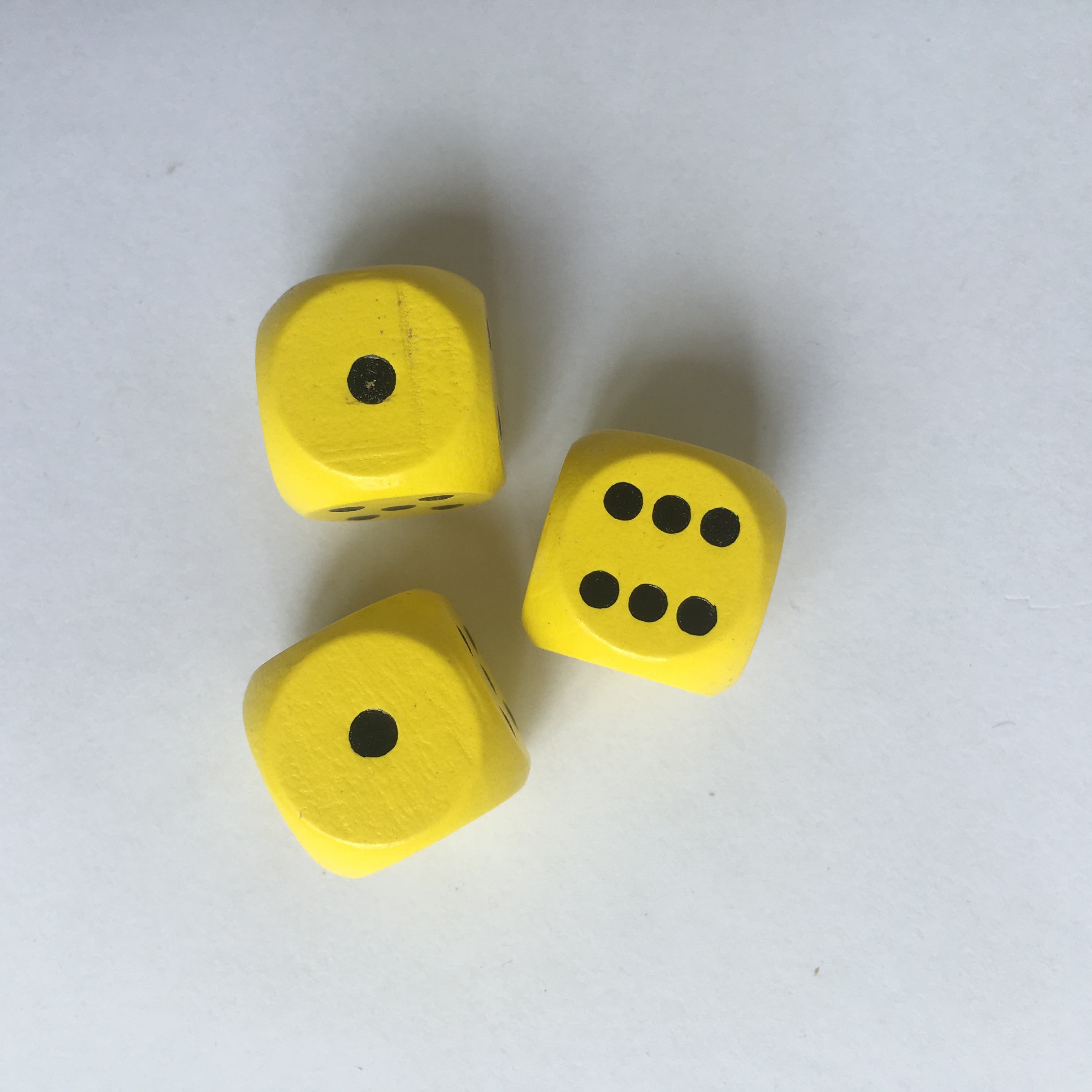 Yellow with black dot