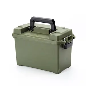 Grande scatola di munizioni in plastica custodia protettiva per munizioni ignifuga custodia rigida professionale classica con manico