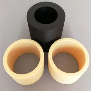 Manguito de tubo de nailon de aceite negro, manguitos de resistencia al desgaste con rodamiento POM PA6 PTFE, tubo de buje de nailon de plástico, casquillo de nailon