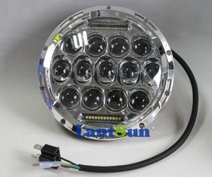 Usine super lumineux 75 w 7 " rond led phare salut et de croisement pour <span class=keywords><strong>Jeep</strong></span> J105 - Product Image 4