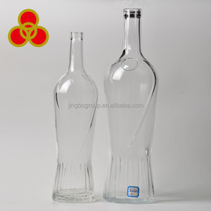 Personnalisé en relief verre bouteille pour <span class=keywords><strong>gin</strong></span> bouteille 500 ml avec <span class=keywords><strong>du</strong></span> liège - Product Image 3