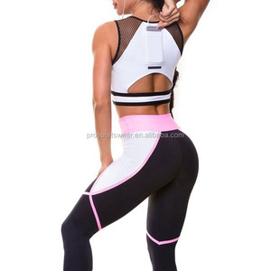 Sutiã de ginástica feminino sexy, roupas de treino, yoga, sutiã de fitness, personalizado, com bolso para celular, atacado - Product Image 6