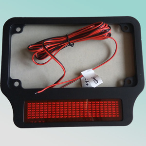 16.5X8.5cm 7X23pixel USA <span class=keywords><strong>Plaque</strong></span> de voiture LED éclairée pour <span class=keywords><strong>moto</strong></span> Cadre de licence LED avec télécommande - Product Image 1
