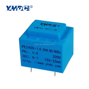 0.5VA 110V 220V 230V 380V to 12V encapsulated transformer with PCB mounting installation