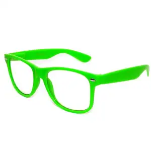 Grama verde nerd geek óculos com lentes claras