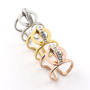 Creativo Princesa Anillos Acero Con Diamante de Imitacion , Barato Joyas al por mayor - Product Image 3